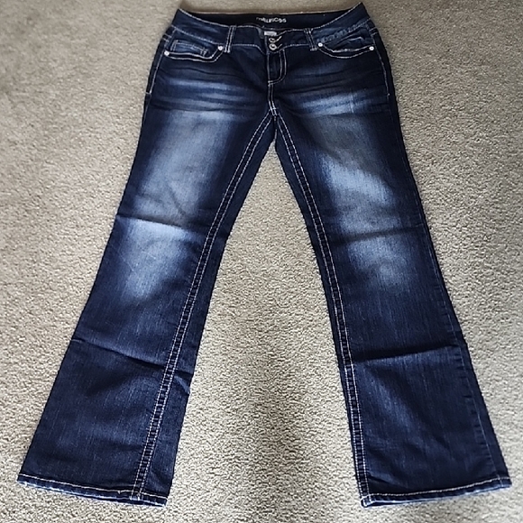 Maurices Dark Blue Flare Jeans - Picture 1 of 4